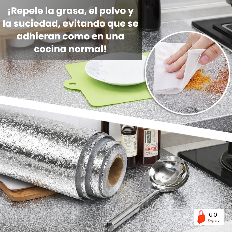 PAPEL DE ALUMINIO AUTOADHESIVO DE COCINA